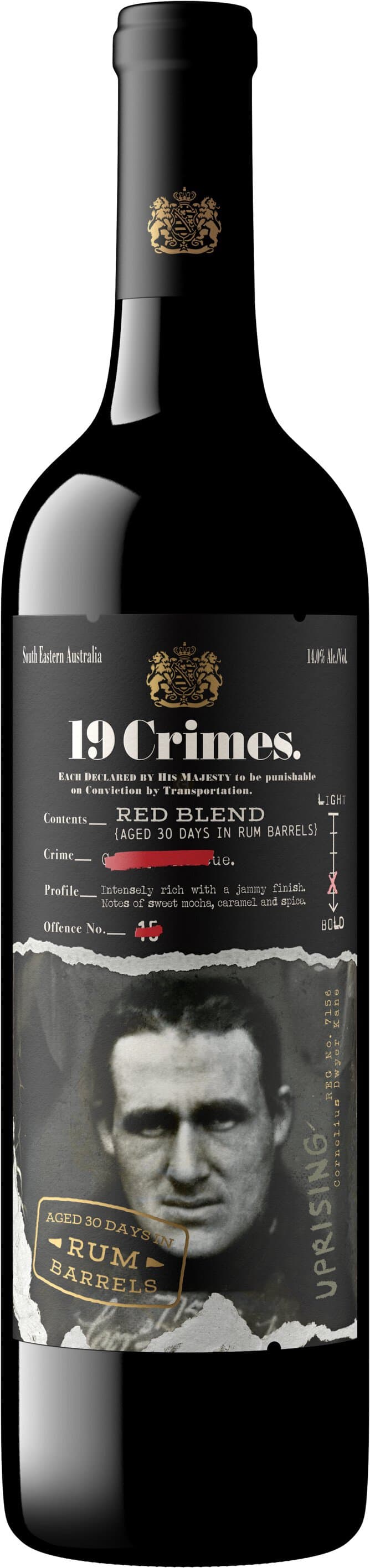 19 Crimes The Uprising Red Wine Blend, Australia, 750mL