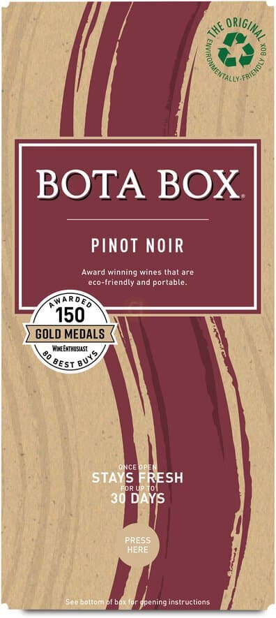 Bota Box Pinot Noir Red Wine, 3L (Equals 4 x 750mL Glass Bottles), 13.5% ABV, 3L