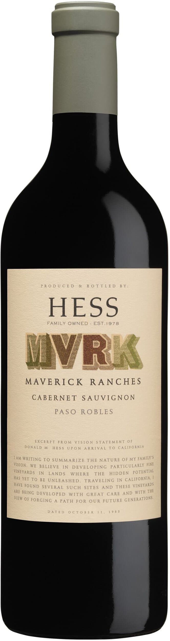 Hess Maverick Ranches Cabernet Sauvignon Paso Robles, 750mL