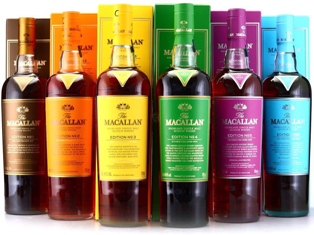 Macallan Edition Series 1-6 Complete Set