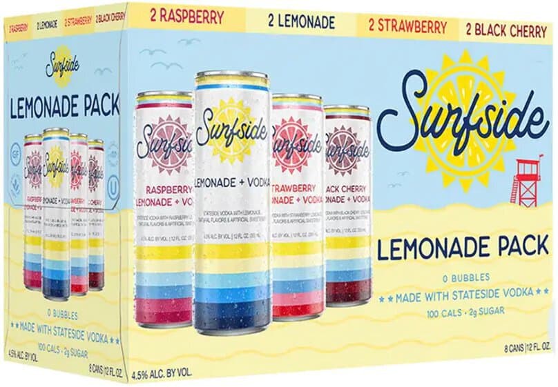 Surfside Lemonade Vodka Soda Variety Pack, 5L